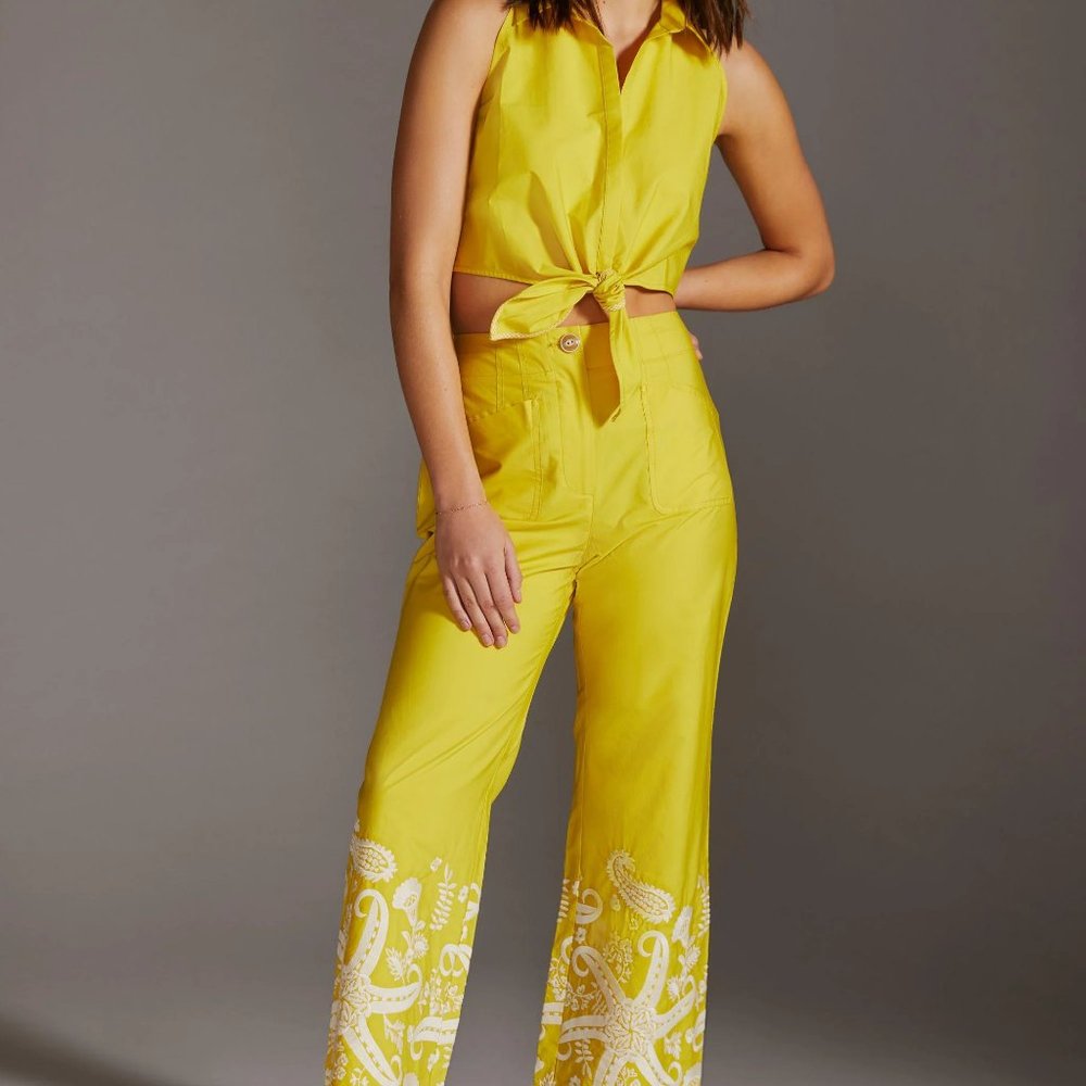 Maeve Tie Front Pant Set